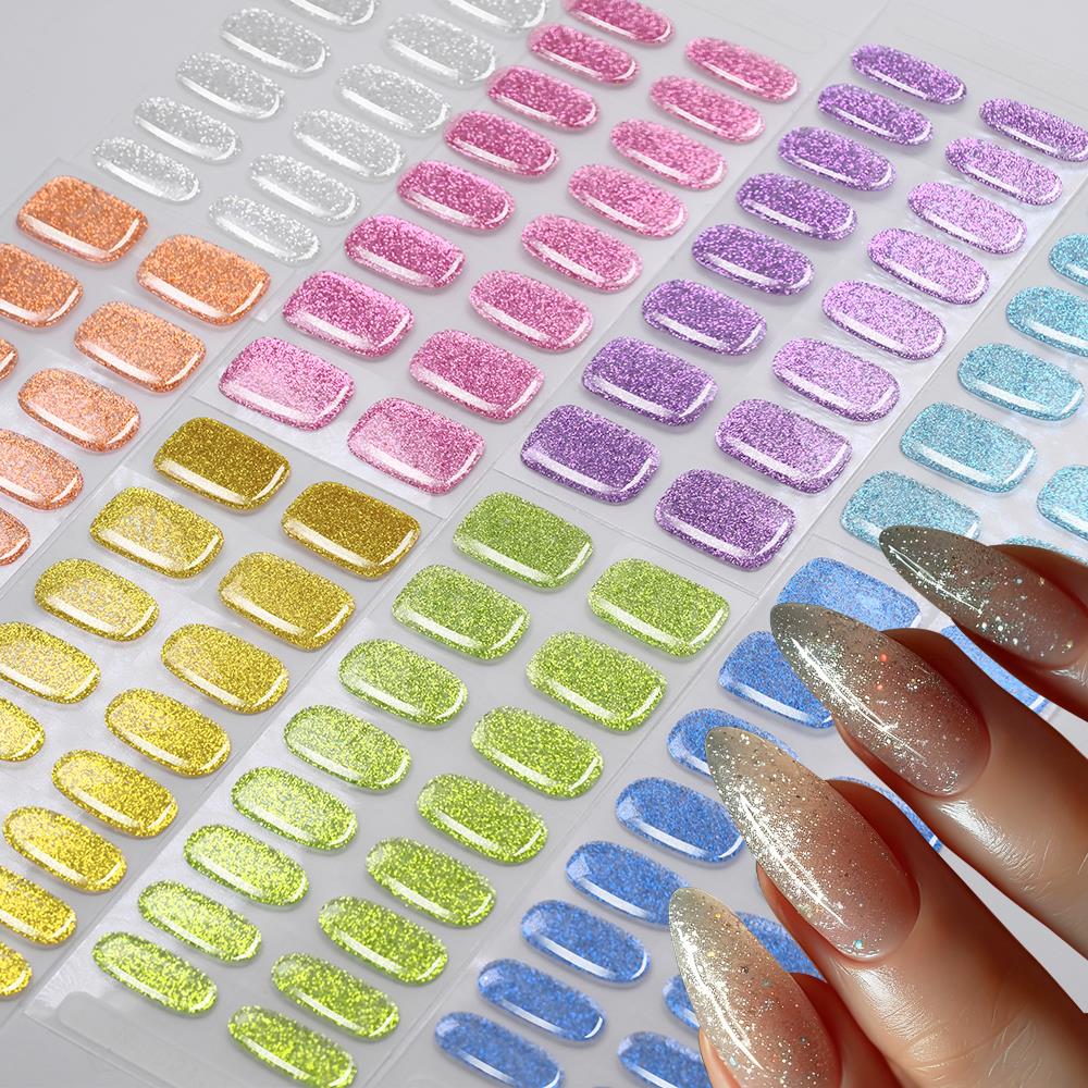 Full Cover Adhesive - 16Tips Stiker Kuku Gel Semi Cured