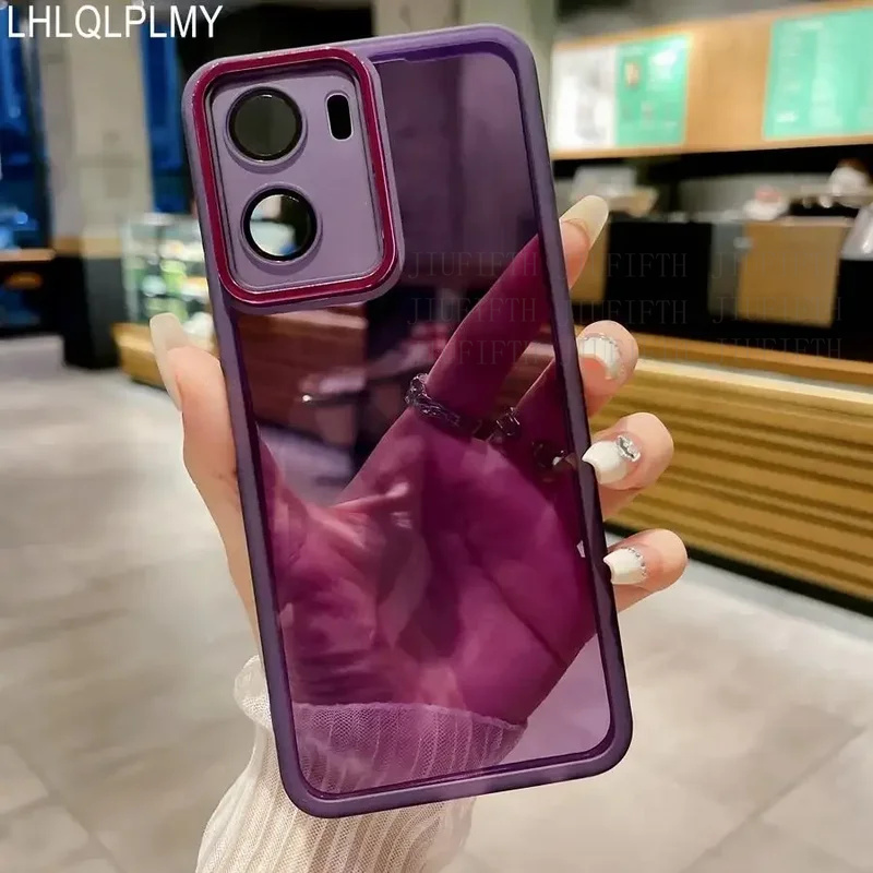 Vivo Y28 - Casing lunak transparan ponsel Vivo, pelindung