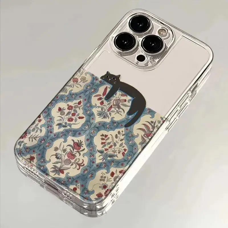 Vivo Y28 - Casing Ponsel Pola Retro Kucing Tidur