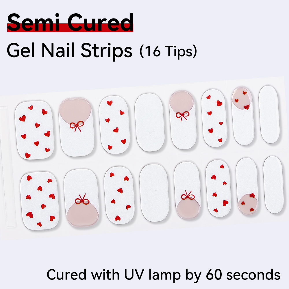 16Tips Stiker Kuku Gel Semi-Cu - Full Cover Adhesive ulasan dan harga