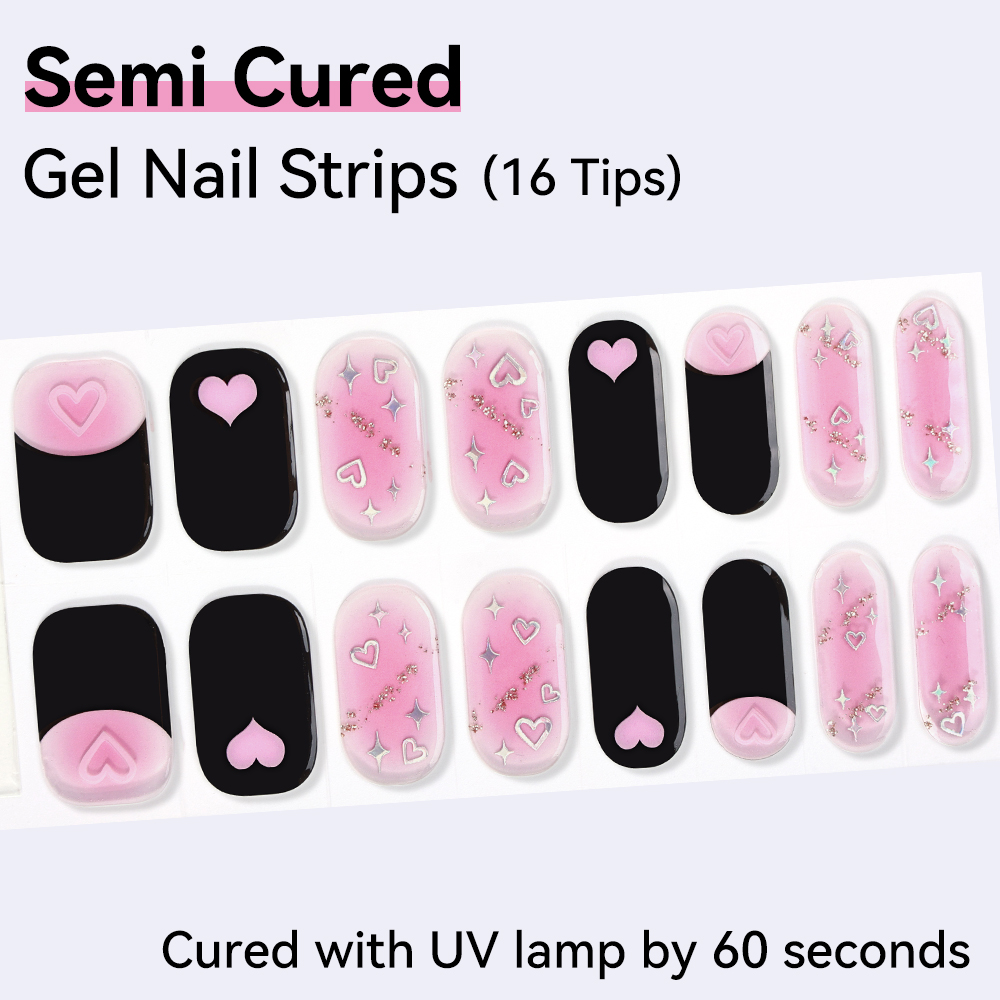 16Tips Stiker Kuku Gel Semi-Cu - Full Cover Adhesive ulasan dan harga