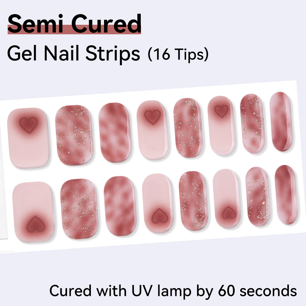 16Tips Stiker Kuku Gel Semi-Cu - Full Cover Adhesive ulasan dan harga