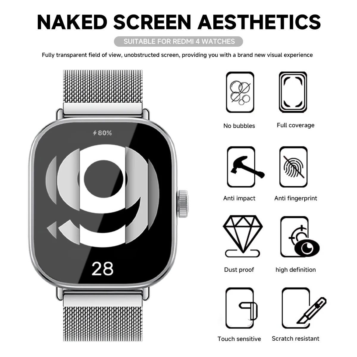 Kaca Tempered untuk Xiaomi Red - Smartwatch Screen Film ulasan dan harga