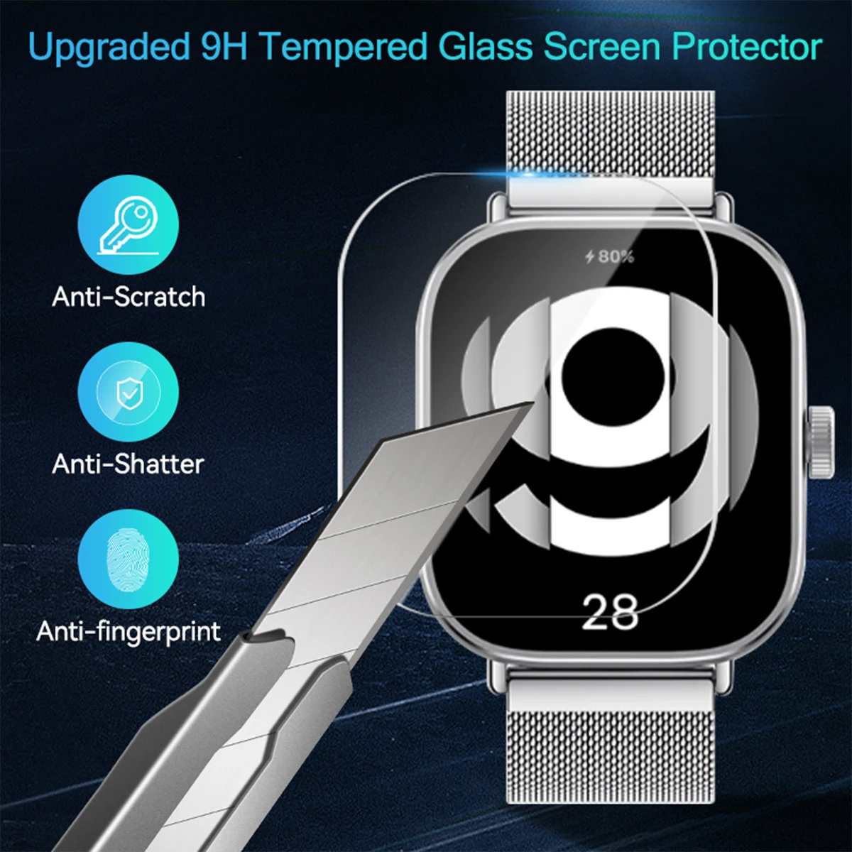 Kaca Tempered untuk Xiaomi Red - Smartwatch Screen Film ulasan dan harga