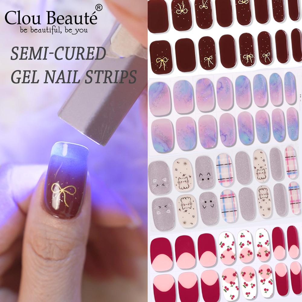 Strip Kuku Gel Semi-Cured 16 T - Full Cover Adhesive ulasan dan harga
