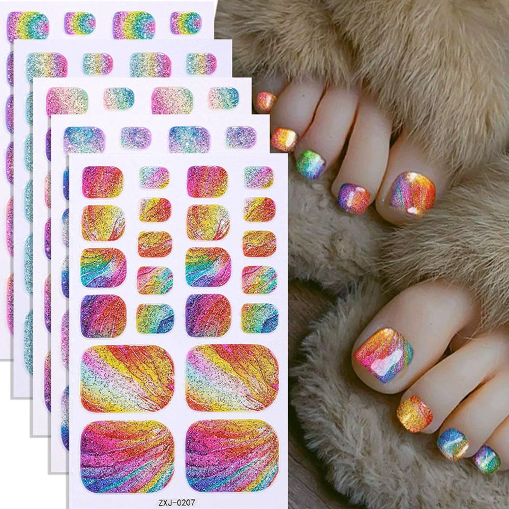 Stiker Gel Warna-warni Pelangi - Full Cover Adhesive ulasan dan harga